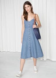 & other stories coupons and promo codes for january 2021 are updated and verified. A Fit And Flare Denim Dress Because Chambray Is The True Mvp Of Summer Dressing Flared Denim Dress Long Denim Dress Sleeveless Denim Dress