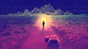 retrowave synthwave wallpaper 1920x1080 inspired by the thirteenth floor 1999 movie thirteenth floor simulation theory aesthetic wallpapers