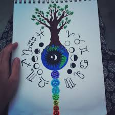Trippy Astrology Chakra Yoga Zen Tattoo Design Zen Tattoo Tree Tattoo Trippy