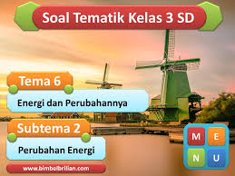 Meliputi soal pilihan ganda, soal isian dan soal uraian singkat. Media Ppt Tema 6 Kelas 3 Sd Energi Dan Perubahannya Bimbel Brilian