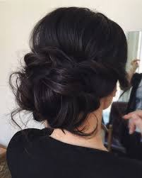 These dark brown long formal tresses are made in curls and waves which can be simply made with hot rollers or a curling iron, then pinned to the crown to form this gorgeous updo that will be perfect for any event. Pin On Beauty Is Pain