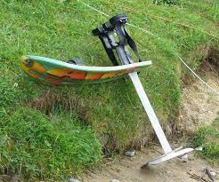 My suggestion at that point is to get on foilforums and buy a used setup with newer parts. Sit Down Hydrofoil Wikipedia