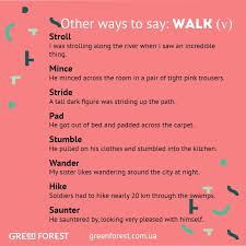 Synonyms To The Word Walk Other Ways To Say Walk Sinonimy K Anglijskomu Slovu Walk English Words English Phrases Learn English