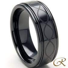Black Ceramic Carbide Ring Mens Infinity Wedding Band Ebay Infinity Wedding Band Infinity Wedding Black Wedding Band