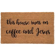 It will be a good choice to show your coffee and impress your guests or friends. Coffee Jesus Doormat Hobby Lobby 1613884