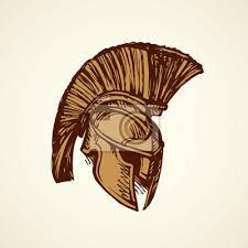 So basiert auch unser 300 spartaner helm auf frank millers gleichnamigem comic und entspricht damit ziemlich genau den helmen, die die 300 spartanischen hopliten in der schlacht gegen das. Spartaner Helm Vektor Zeichnung Fototapete Fototapeten Legionar Zenturio Legion Myloview De