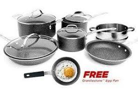Granite Stone Pan 4397 As Seen On Tv Items Https Tvstuffreviews Com Granite Stone Set Granite Stone Granite Cookware Set