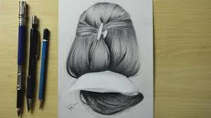تعلم طريقة رسم الشعر للمبتدئين بطريقة احترافية رسم الشعر بالرصاص خطوة بخطوة رسم شعر بنت من الخلف Youtube