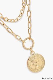 Womens O Ring Coin Chunky Chain Necklace Metallics One Size In 2021 Chunky Chain Necklaces Womens Necklaces Simple Simple Necklace Designs