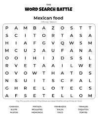 It's the perfect exercise for your brain. Mexican Food Word Search Online Word Game Printable Free