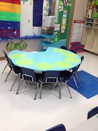 Repainted Kidney Table With Dry Erase Wall Pop Stickers Perfect For Small Group Kidney Table Classroom Decor Dry Erase Wall