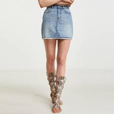 38cm du points plus haut au plus bas. Mini Jupe En Jean Bas Effiloche Femme Morgan Denim 3 Suisses