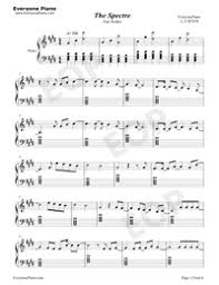 The Spectre Alan Walker Free Piano Sheet Music Piano Chords
