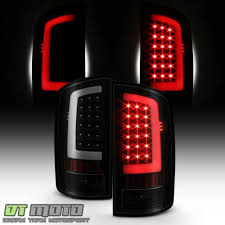 New Blk Smoek 2002 2006 Dodge Ram 1500 03 06 2500 3500 Led Bar Tail Lights Lamps Ebay Dodge Ram 1500 Tail Light Dodge Ram