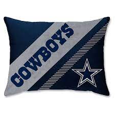 Nfl Dallas Cowboys Diagonal Raschel Standard Bed Pillow Multi Cowboy Pillow Dallas Cowboys Pillows