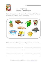 Grains Food Group Worksheet All Kids Network Food colouring pages for adults. grains food group worksheet all kids