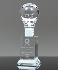 Crystal Light Bulb Award Light Bulb Trophy Design Crystals