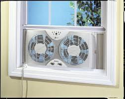 Bionaire Twin Reversible Airflow Window Fan Canada Holmes Dual Blade Twin Window Fan With One Touch Thermostat In 2020 Window Fans Window Air Conditioner Casement Window Air Conditioner