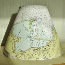 Map Lampshade Plymouth Duxbury Manomet Ocean Chart