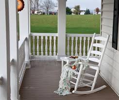 The Old Fashioned Porch Rocker Is Back Plus This Amish Ladder Back Porch Rocker Is Handcrafted In Rocking Chair Porch Porch Rocker White Wooden Rocking Chair