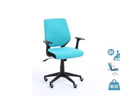 Fauteuil De Bureau Newton Accoudoirs Fixes Turquoise