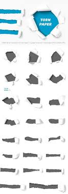 Vector Torn Paper Set Hole In Paper Torn Paper Paper Art Tutorial Hole Drawing