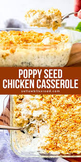 Poppy Seed Chicken Casserole Yellowblissroad Com Recipe Poppy Seed Chicken Poppy Seed Chicken Casserole Food