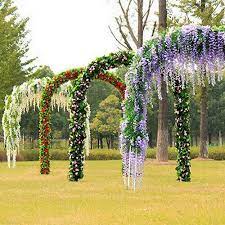 Artificial Wisteria Flowers Vine Silk Flower Wedding Garden Hanging Decor New Us White Flower Hanging Flowers Wedding Diy Wedding Flowers Hanging Flowers