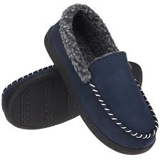Monogram faux fur , monogram house slippers, faux fur slippers, fur slides if you are in between sizes , we suggest sizing up. Vonmay Vonmay Men S Moccasin Slippers Fuzzy House Shoes With Whipstitch Indoor Outdoor Walmart Com Walmart Com