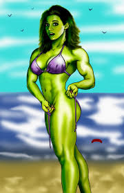 She Hulk untied sexy Marvel comics art muscle 11x17 muscle print Dan  DeMille | eBay
