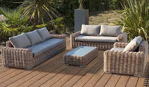 Salon de jardin resine tressee ronde. Salon De Jardin Bas En Resine Tressee Ronde Marron Bora Bora