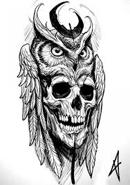 Seven Various Ways To Do Owl Skull Tattoo Drawing Owl Skull Tattoo Drawing Owl Tattoo Drawings Owl Skull Tattoos Skull Tattoo Design
