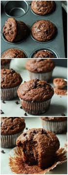 No Sugar Crazy Moist Loads Of Chocolate Flavor With Great Banana Taste These Skinny Double Choc Chocolate Banana Muffins Banana Muffin Recipe Banana Recipes