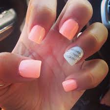 I developed this idea for a customer who wanted a smooth finish to their manicure but still. Coral 16 Easy Easter Nail Designs For Short Nails Cute Spring Nail Art Ideas Pepe