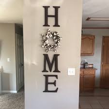 Home Letters Home Letter Sign Home Letters With Wreath As O Farmhouse Home Sign Home Decor Decorative Letters In 2020 Farmhouse Decor Living Room Farm House Living Room Home Deco