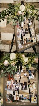 Photo Display Board Childhood Photographs Wedding Decor Wood Frame Greenery Sarah Nichole Phot Wedding Photo Display Wedding Decorations Wedding Display