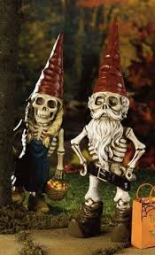 Dead Gnomes Nain De Jardin Halloween Tete De Mort