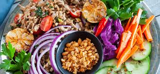 Stir the larb to combine the ingredients. Bbq Pork Larb Recipe