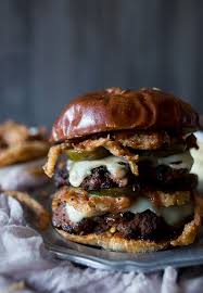 Chorizo Beef Burger With Crispy Onion Straws Recipe Gourmet Burgers Beef Burger Burger Recipes