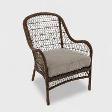 Open Weave Wicker Patio Accent Chair Tan Target Target Patio Furniture Patio Accents Patio Chairs