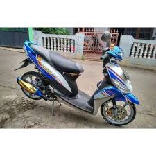 Modifikasi yamaha mio j kantong pelajar. Striping Sticker Variasi Yamaha Mio J Biru Shopee Indonesia