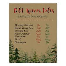 Lumberjack Old Wives Tales Gender Reveal Board Poster Zazzle Com Gender Reveal Old Wives Tales Gender Wives Tales Gender