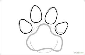 How To Draw Dog Paw Prints Dog Paw Drawing Dog Drawing Dog Paw Print Instructions on how to draw a simple standing dog: