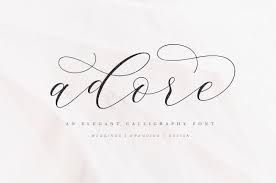 The category calligraphy fonts is created to simplify your work. Adore Calligraphy Font Stunning Script Fonts Creative Market