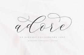 Download free calligraphy fonts for commercial and personal use. Adore Calligraphy Font Stunning Script Fonts Creative Market
