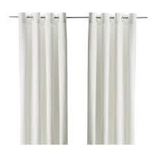 Merete Room Darkening Curtains 1 Pair Bleached White 57x98 Ikea Cream Curtains Merete Curtains Room Darkening Curtains