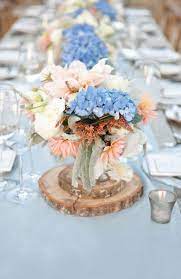 Bluehost Com Blue Hydrangea Centerpieces Blue Themed Wedding Peach Wedding Colors