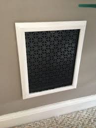 I Replaced My Old Heat Register Covers By Taking An 8x10 Picture Frame And Putting In Decorative Tin Home Diy Decorative Vent Cover Home Improvement Projects