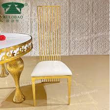 Unique Design White Cushion Event Luxury Stainless Steel High Back King Throne Wedding Chair View King Throne Wedding Chair Aulobao Product Details From Fosha Chair Wedding Chairs White Cushions