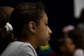 Pattengill Elementary students Skype with Author Sarah Weeks as part of  AAPS reading month effort